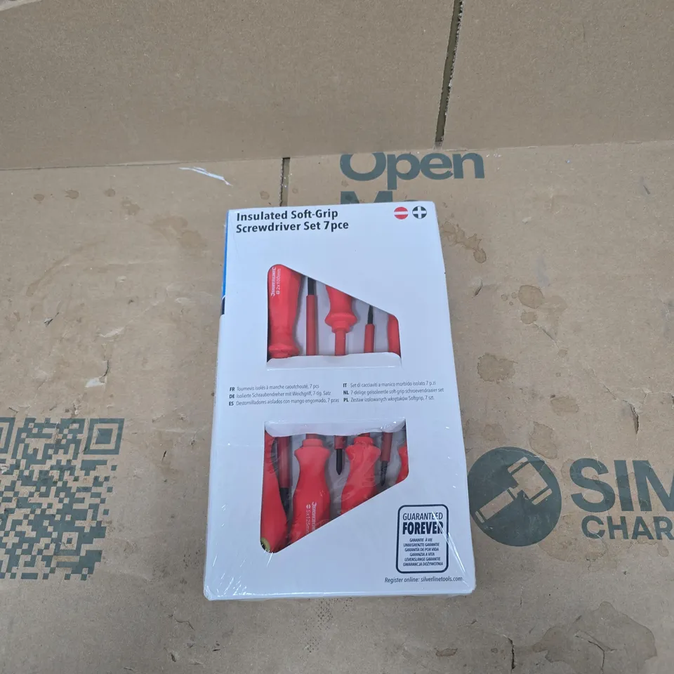 SILVERLINE INSULATED SOFT GRIP SCREWDRIVER SET 7 PIECE BOXED
