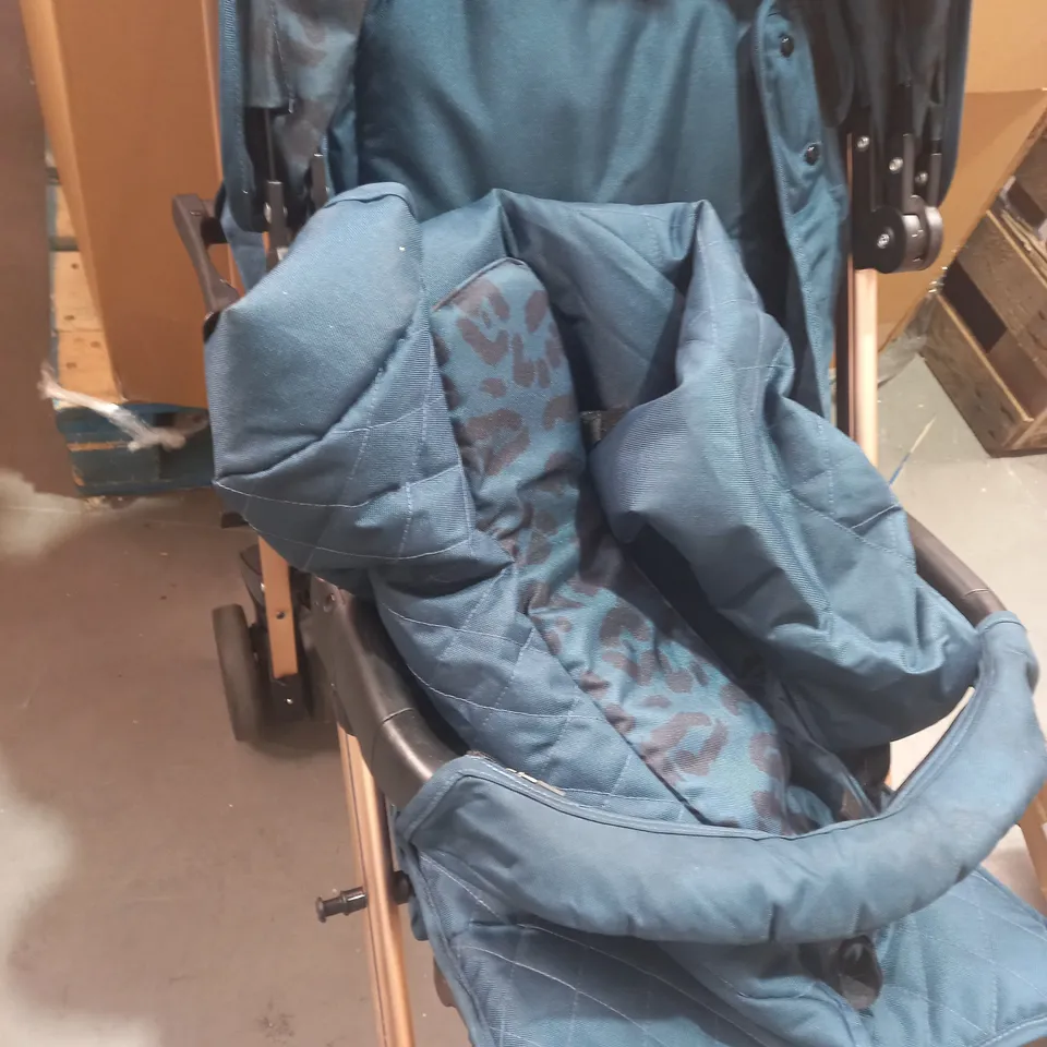 MY BABIIE CHERISH DANI DYER NAVY LEOPARD LIGHTWEIGHT STROLLER - COLLECTION ONLY RRP £169.99