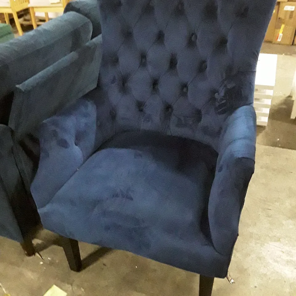 DORITY 70CM WIDE TUFTED ARMCHAIR - BLUE