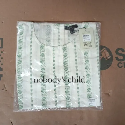BAGGED NOBODY'S CHILD STIRLING TOP IN WHITE SIZE UK 12