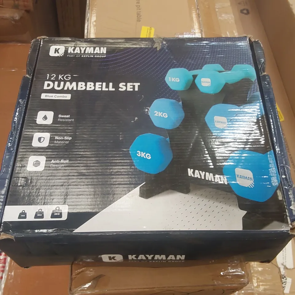 BOXED KEPLIN 12KG DUMBELL SET