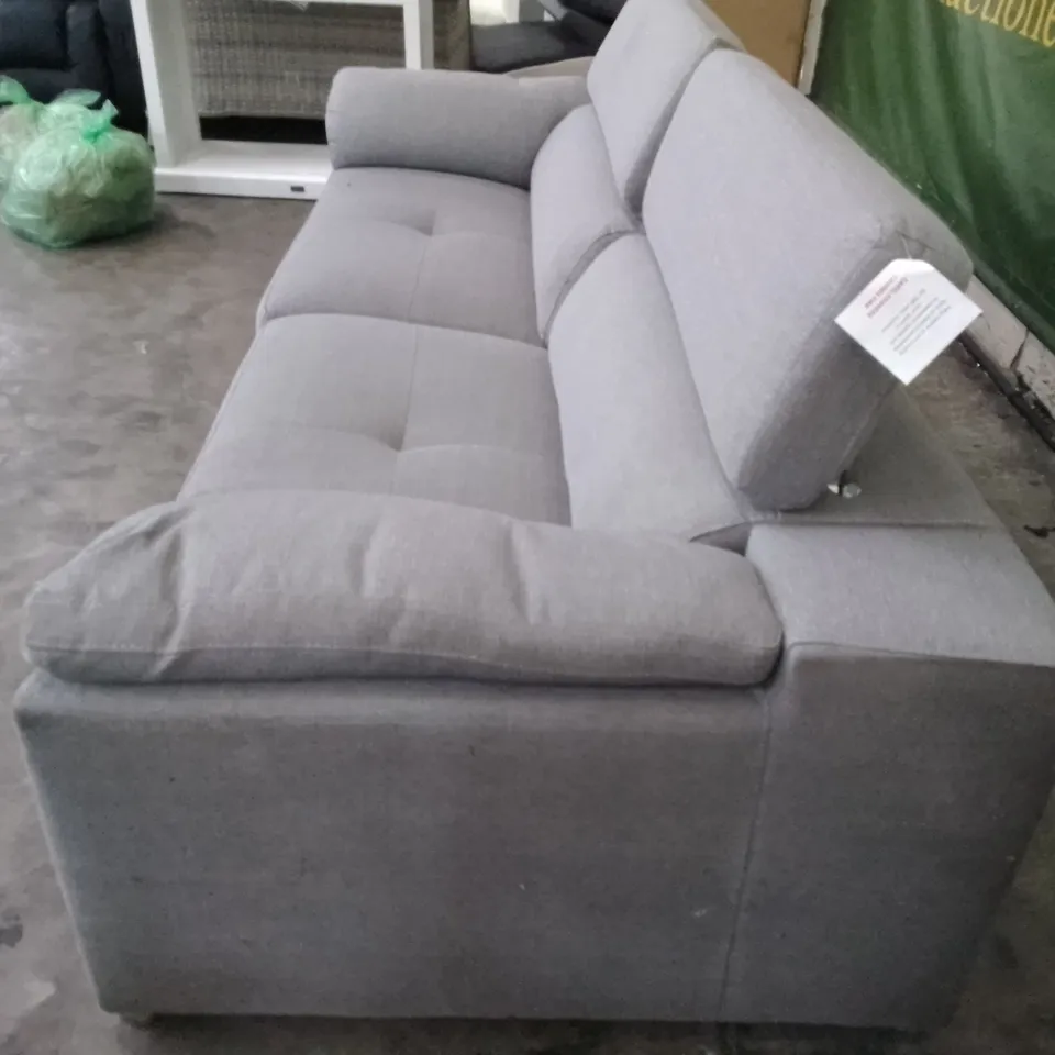 QUALITY DESIGNER 2PCS 4 SEATER SOFA - GREY FABRIC 