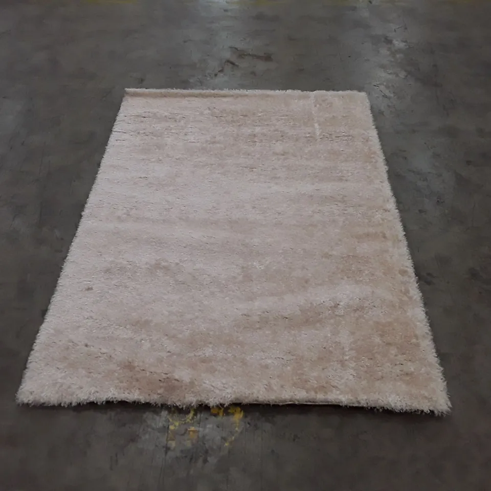 QUALITY DESIGNER CREAM AREA RUG - APPROXIMATELY 
