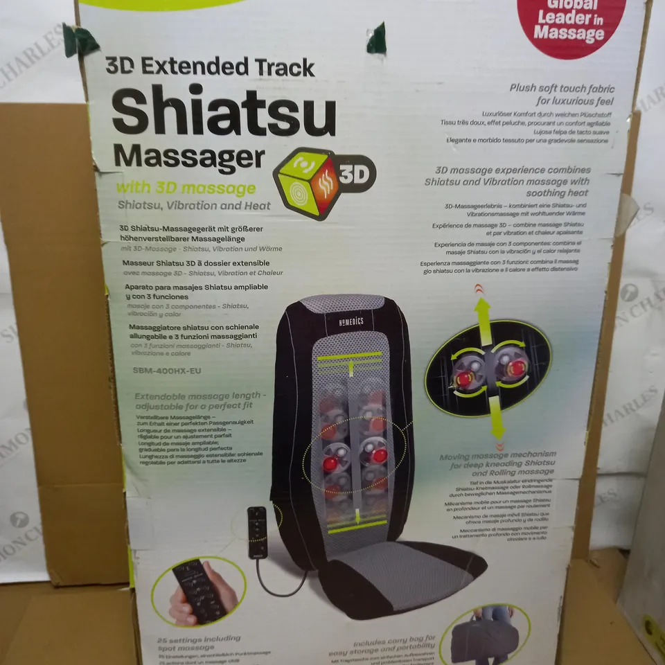 BOXED HOMEDICS 3D EXTENDED TRACK SHIATSU MASSAGER 