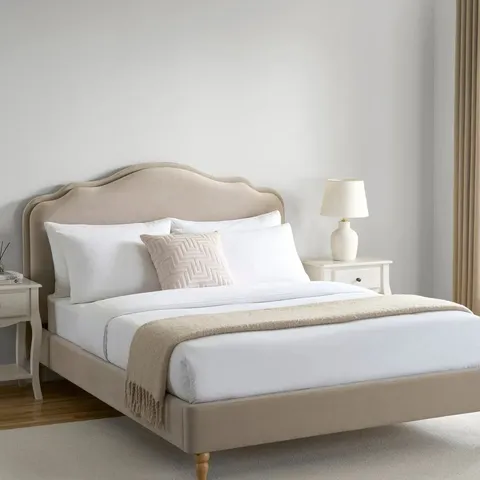 BOXED DUSK WILTSHIRE BED FRAME - STONE // SIZE: 5FT KING (2 BOXES)