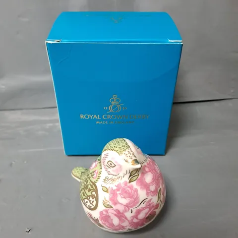BOXED ROYAL CROWN DERBY BILLINGSLEY ROSE ROBIN