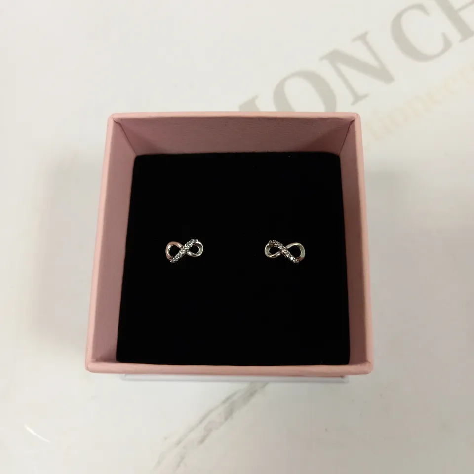 PANDORA SILVER INFINITE STUD EARRINGS 