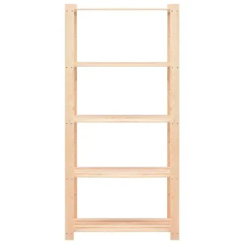 BOXED PALAMBO 80cm W SOLID WOOD SHELVING UNIT (1 BOX)