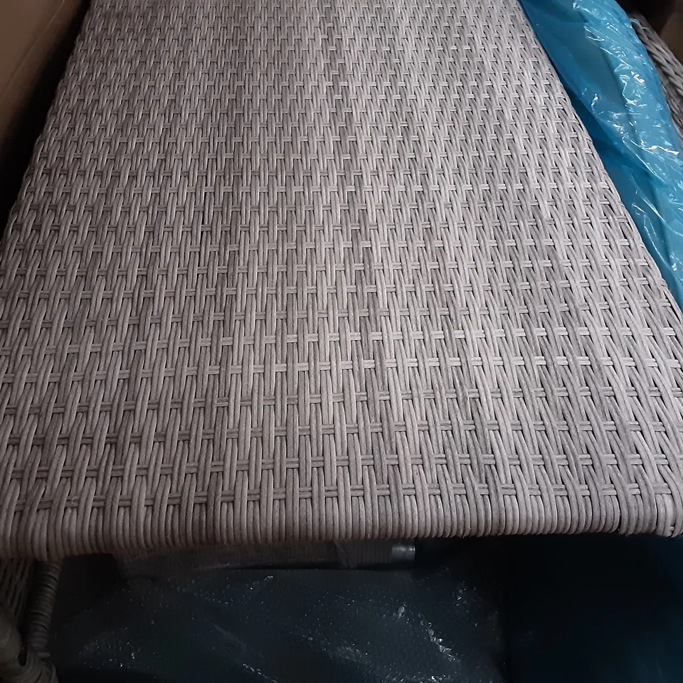 BOXED DESIGNER RATTAN EFFECT CORNER SET (BOX 1 OF 2 ONLY) (1 BOX ONLY) (INCOMPLETE)