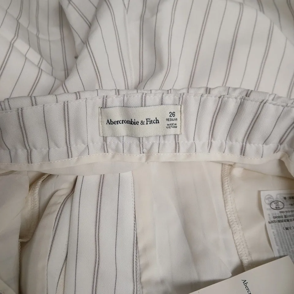 ABERCROMBIE & FITCH STRIPED TROUSERS, UK 26 REGULAR