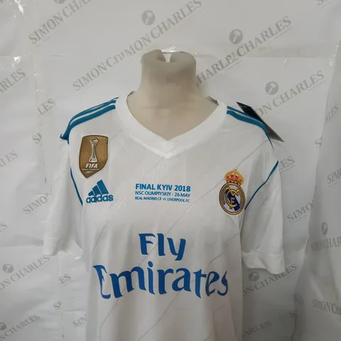 REAL MADRID FC 2018 CHAMPIONS LEAGUE FINAL JERSEY WITH RONALDO 7 SIZE M