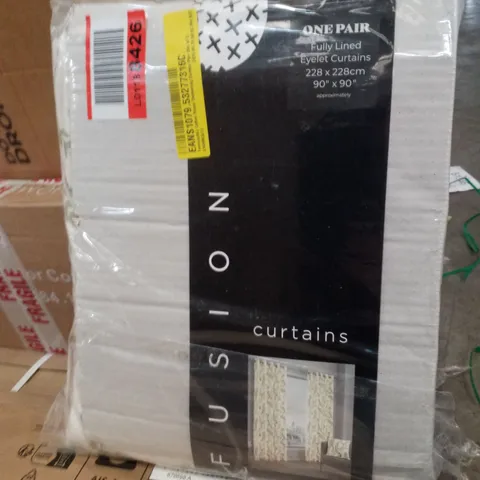 BOXED FERNWORTHY COTTON ROOM DARKENING CURTAIN PAIR (SET OF 2)