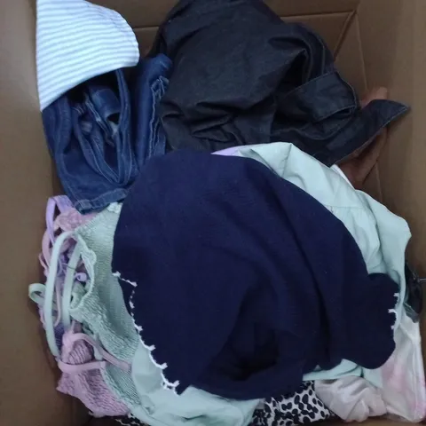 APPROXIMATELY 25 ASSORTED CLOTHING PRODUCTS IN VARIOUS STYLES & SIZES