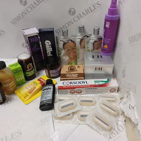 LOT OF BEAUTY PRODUCTS TO INCLUDE TEA TREE OIL, CORSODYL TOOTHPASTE, ETC