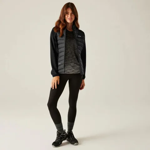 BRAND NEW REGATTA WOMENS CLUMBER V HYBRID JACKET IN BLACK SIZE UK 12