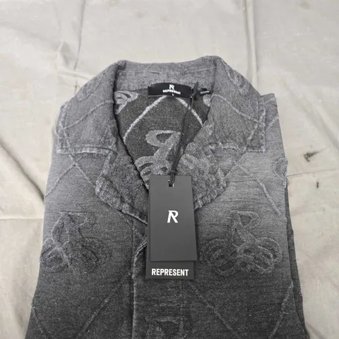 REPRESENT TOWELLING SHIRT IN BLACK - L