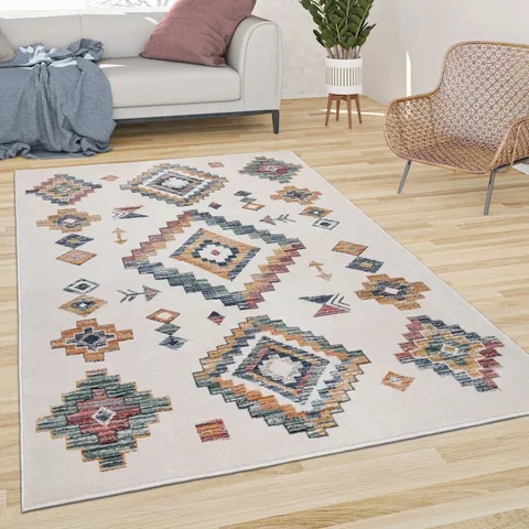 BRAND NEW BAGGED PACO HOME 765 HARNUBA RUG - MULTI-COLOURED - 80 x 150cm