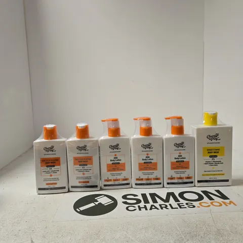 CHEMIST AT PLAY BODY WASH & BODY LOTION – DAILY EXFOLIATING & BRIGHTENING – SET OF 6 BOTTLES