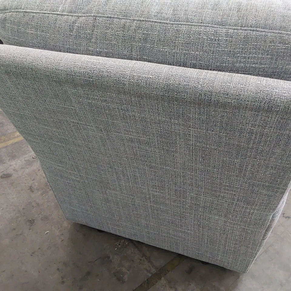 QUALITY BRITISH DESIGNER G PLAN SEATTLE EASY CHAIR BEACH DUCK EGG FABRIC 