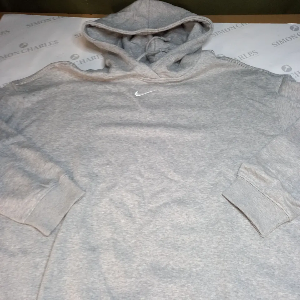 NIKE LOGO GREY HOODIE SIZE XL
