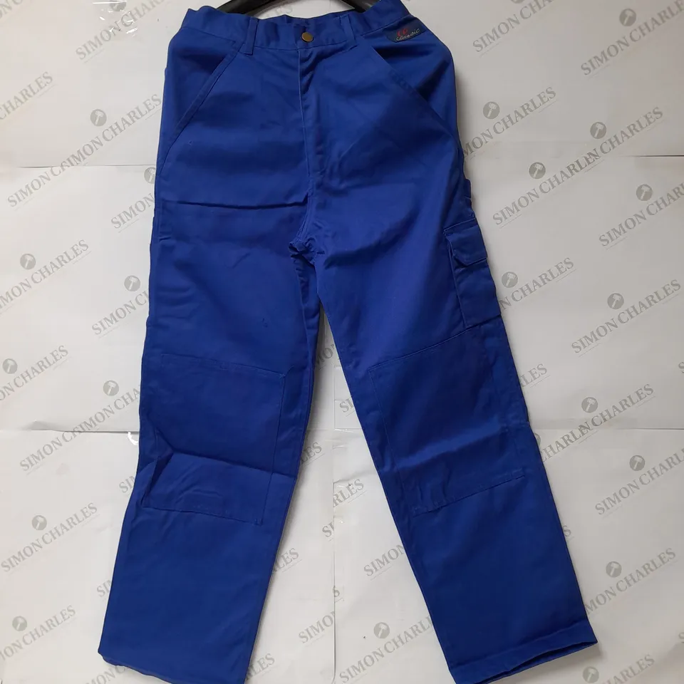 UCI CLASSIC WORKWEAR TROUSERS IN BRIGHT BLUE 28" WAIST