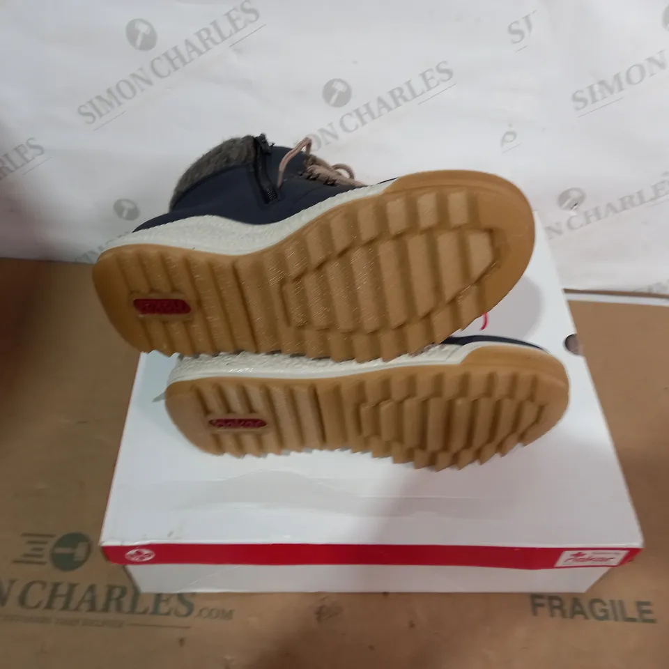BOXED PAIR OF RIEKER BOOTS - SIZE 38