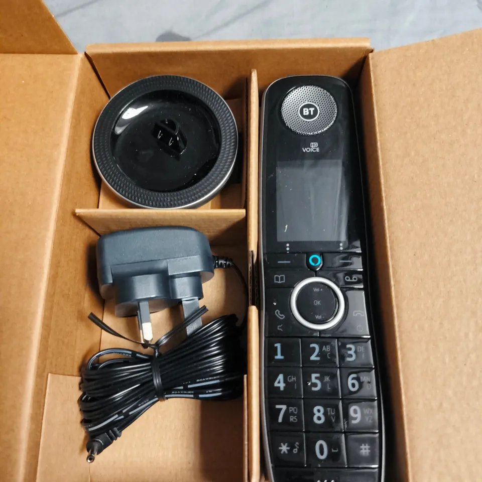 BT CORDLESS TELEPHONE WITH BASE STATION AND CHARGER – BOXED