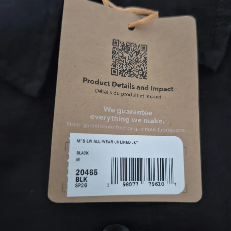 PATAGONIA MEN'S LW ALL-WEAR UNLINED JACKET – BLACK, M