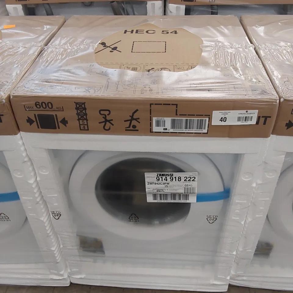 ZANUSSI ZWF842C3PW WASHING MACHINE, 8KG, 1400 SPIN, WHITE, C RATED