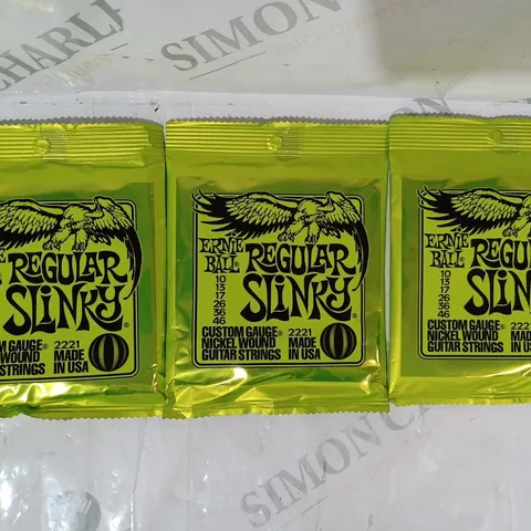 ERNIE BALL REGULAR SLINKY CUSTOM GAUGE NICKEL WOUND GUITAR STRINGS - SET OF 3