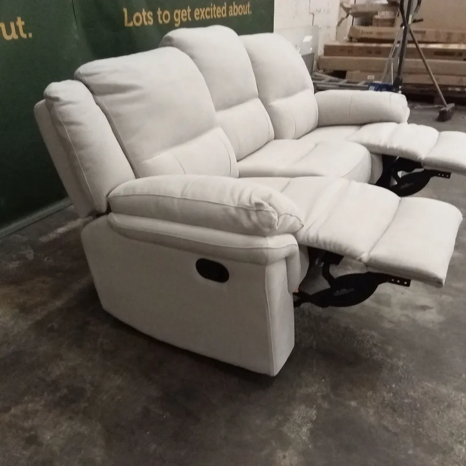 ALBION CHENILLE 3 SEATER HIGH BACK MANUAL RECLINER SOFA RRP £679