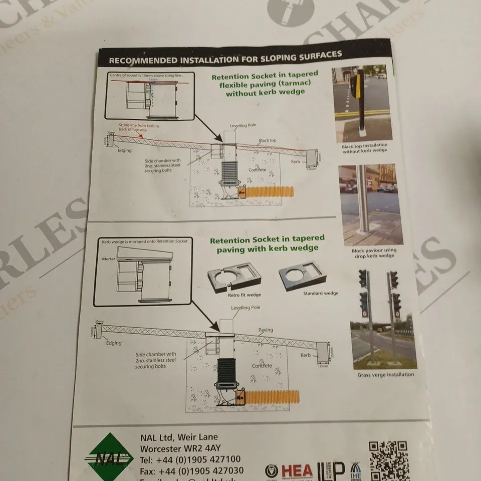 LOT OF 4 RETENTION SOCKETS WITH DUCKFOOT BEND / COLLECTION ONLY