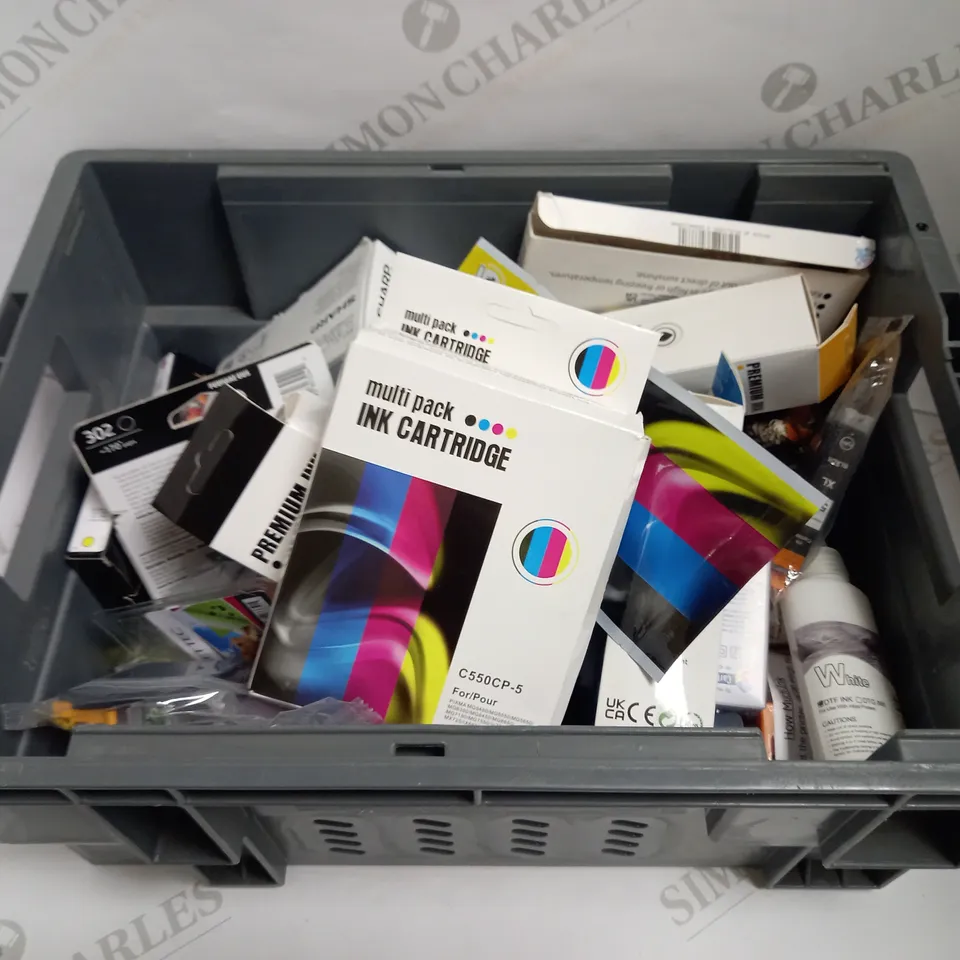 LOT OF APPROXIMATELY 20 ASSORTED PRINTER INKS & CARTRIDGES OF VARIOUS TYPES AND COLOURS
