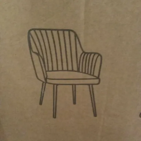 BOXED SET OF 2 DESIGNER DINING CHAIRS - BLUE VELVET (1 BOX)