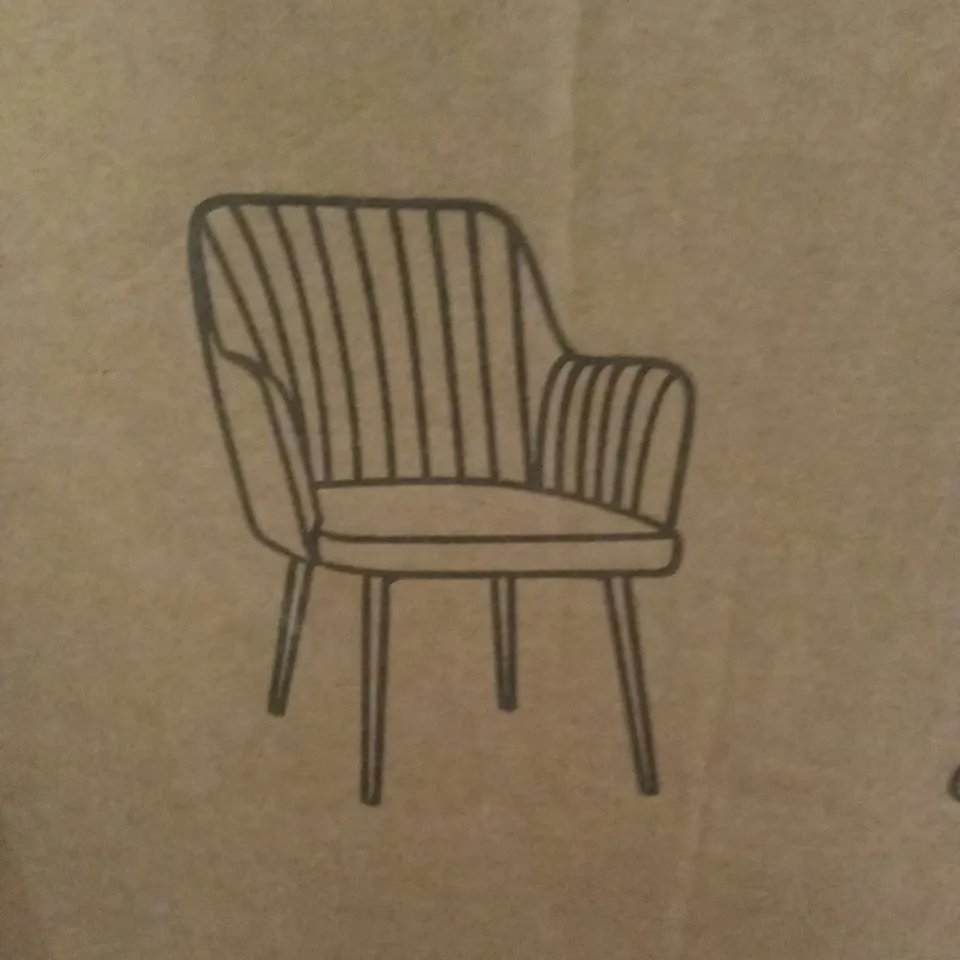 BOXED SET OF 2 DESIGNER DINING CHAIRS - BLUE VELVET (1 BOX)