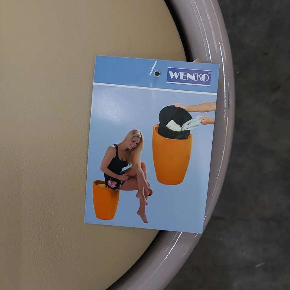 BOXED WENKO BATH STOOL CANDY, TAUPE