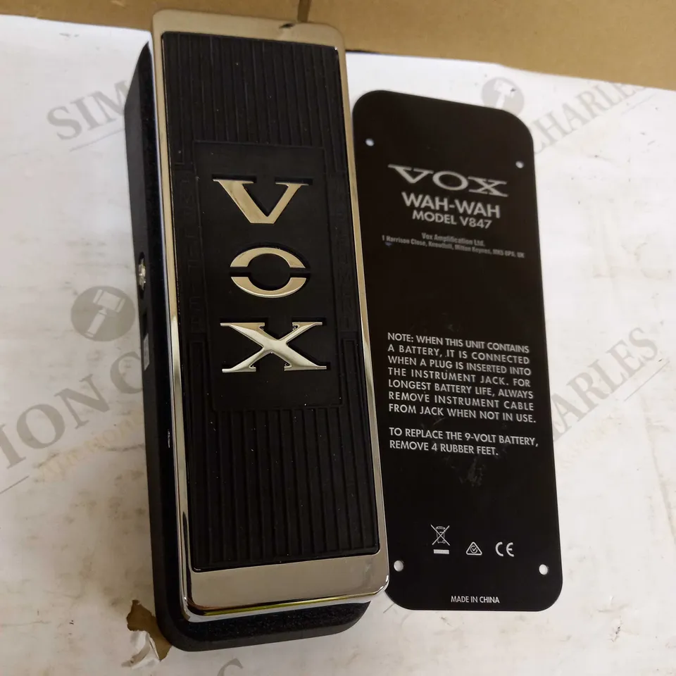 VOX CASSIC WAH-WAH GUITAR EFFECT PEDAL