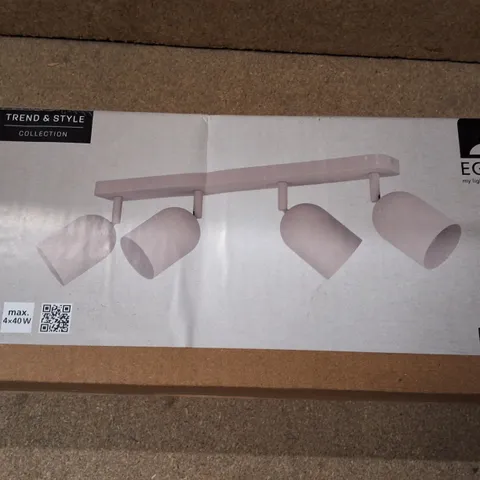 BOXED EGLO 4-LIGHT CEILING SPOTLIGHT BAR – TREND & STYLE COLLECTION, E14, MAX 4X40W (VERIFY MODEL)