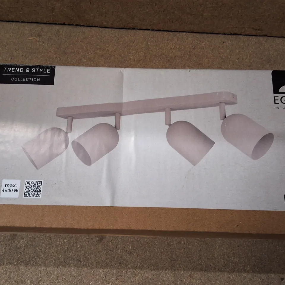 BOXED EGLO 4-LIGHT CEILING SPOTLIGHT BAR – TREND & STYLE COLLECTION, E14, MAX 4X40W (VERIFY MODEL)