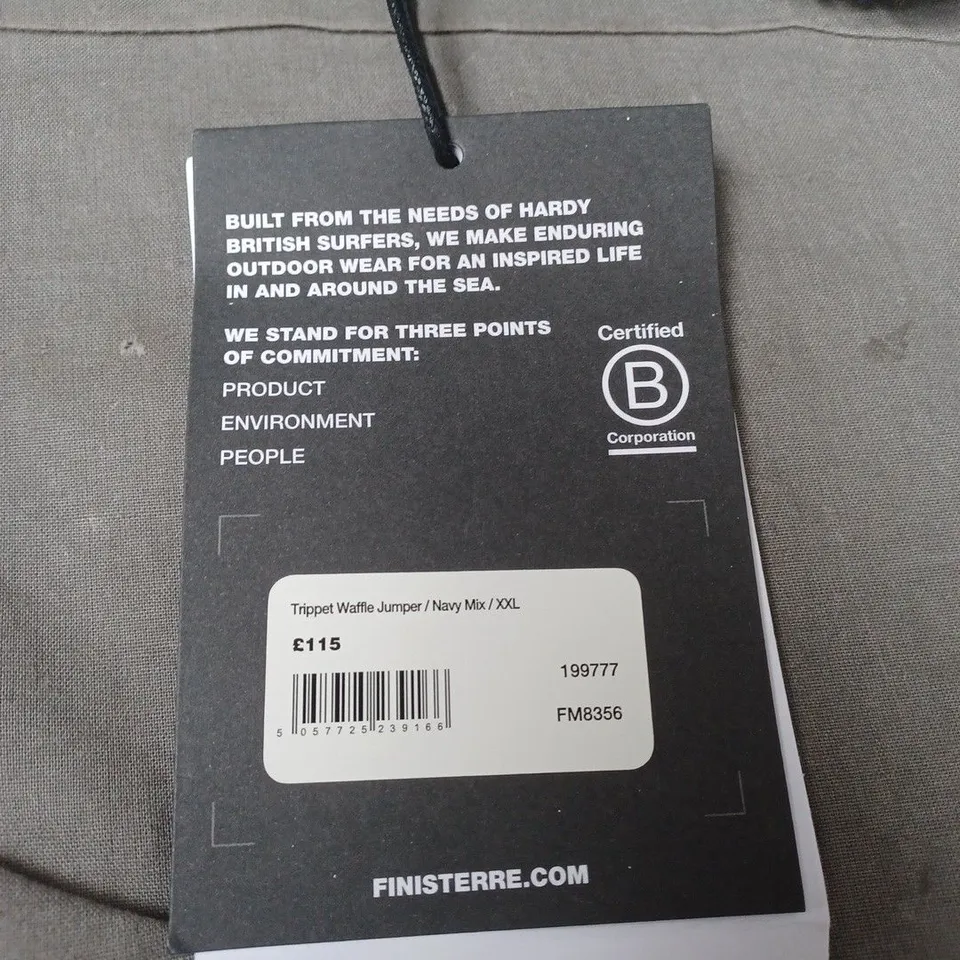 FINISTERRE TRIPPET WAFFLE JUMPER SIZE 2XL