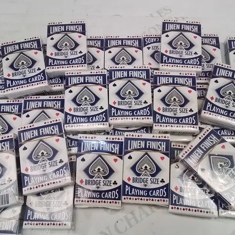 LOT CONTAINING LARGE AMOUNT OF BRAND NEW LINEN FINISH PLAYING CARD DECKS