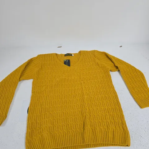 SUGAR CRISP MUSTARD KNIT SWEATER β UK SIZE XL