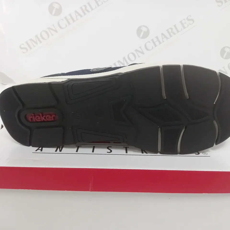 BOXED PAIR OF RIEKER LACE TRAINERS IN NAY UK SIZE 6