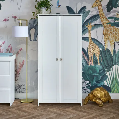 BOXED OBABY EVIE DOUBLE WARDROBE - WHITE (3 BOXES)