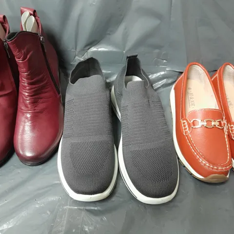 BOX OF APPROXIMATELY 10 ASSORTED PAIRS OF SHOES IN VARIOUS STYLES, COLOURS AND SIZES