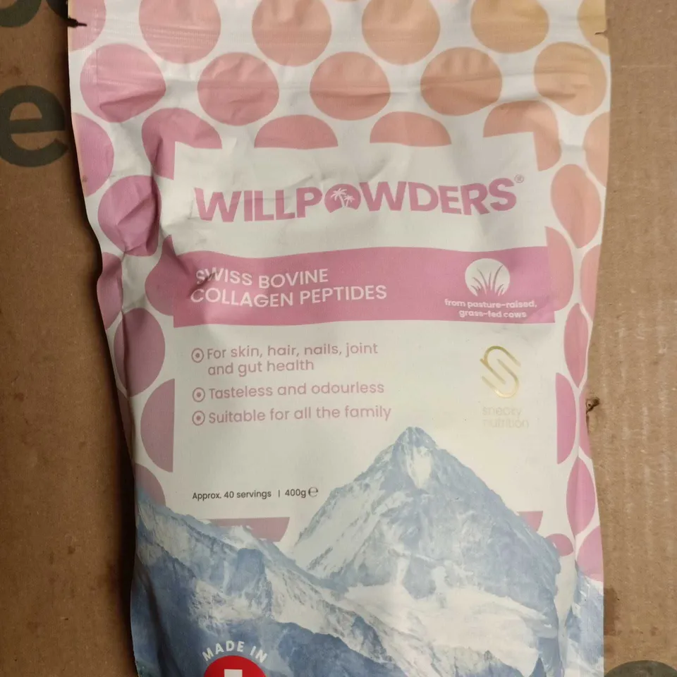 WILLPOWDERS SWISS BOVINE COLLAGEN PEPTIDES – 400 G