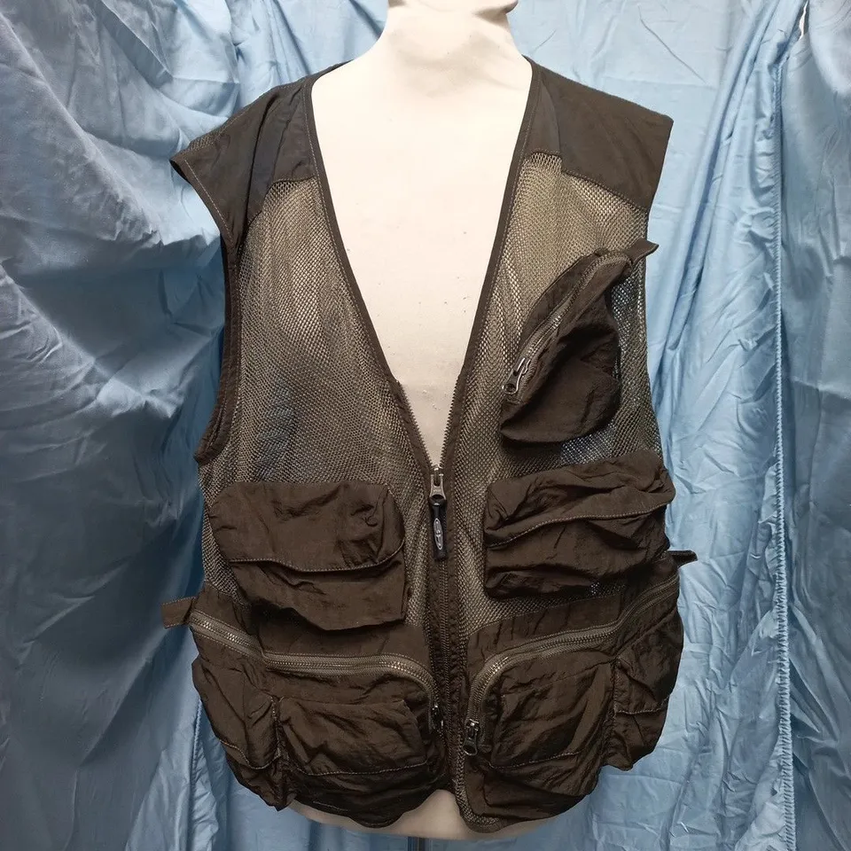 BOILER ROOM NYLON MESH CARGO VEST OLIVE – XL