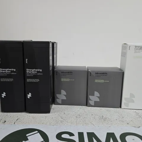 SONS ASSORTED HAIR CARE SET: STRENGTHENING SHAMPOO (SAW PALMETTO + CAFFEINE) 200ML X6; MINOXIDIL 5% TOPICAL SOLUTION (3X 60ML) X2; STRENGTHENING CONDITIONER (SAW PALMETTO + BIOTIN) 200ML
