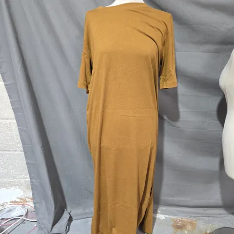 COS BROWN DRAPED MAXI DRESS – WOMEN'S