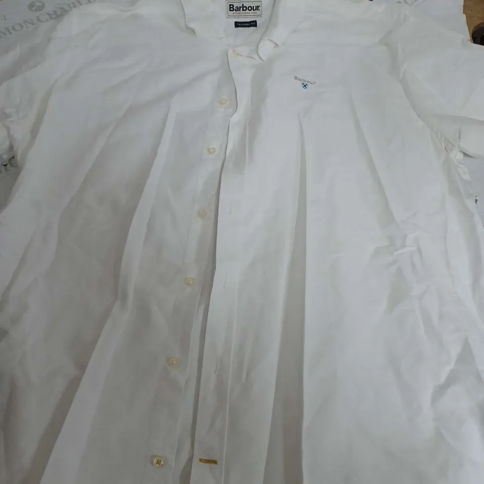 BARBOUR TAILORED FIT WHITE SHIRT - 2XL